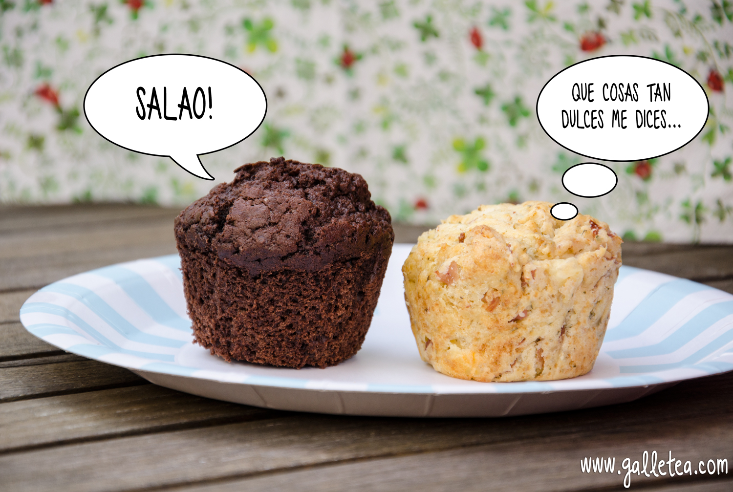 Te enseñamos nuestra receta de muffins! De jamón y queso y de chocolate!