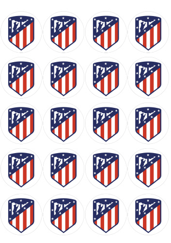 Obleas decoradas para galletas Atlético de Madrid | Galletea