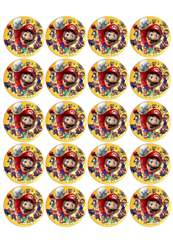 Obleas decoradas para galletas Mario Bross | Galletea