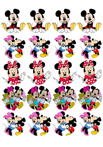 Obleas decoradas para galletas Minnie y Mickey Mouse | Galletea