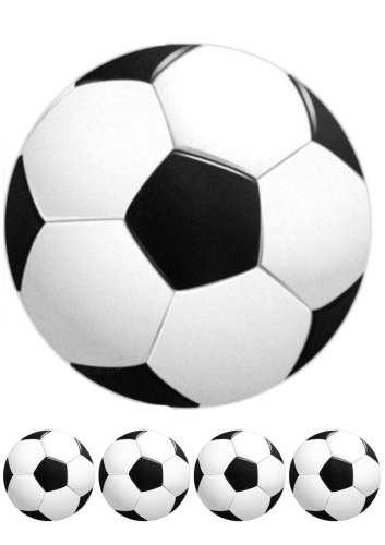 Oblea decorada para tarta balón de fútbol | Galletea