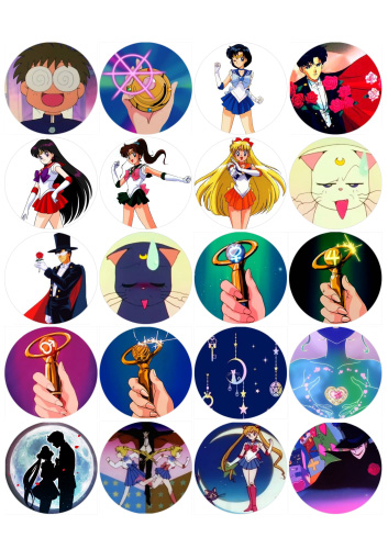 Obleas decoradas para galletas Sailor Moon | Galletea